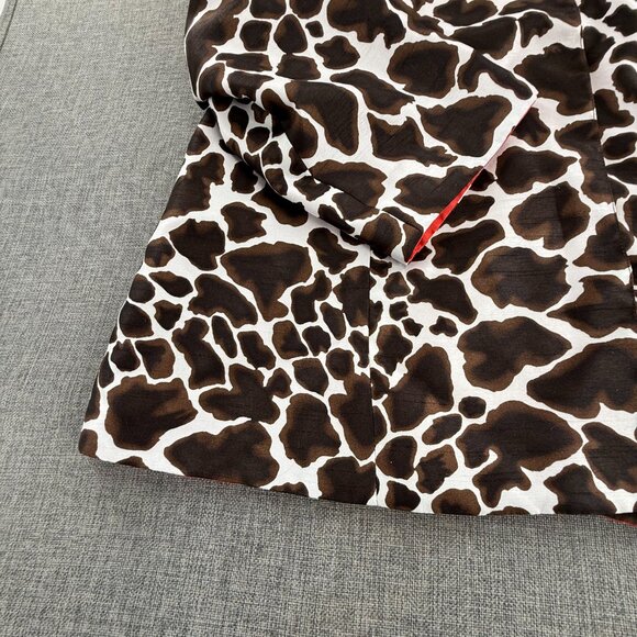 Chico's Open Jacket Lightweight Animal Giraffe Print Size 3 = 16-18 Lined - Picture 6 of 13